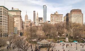 Ein allgemeiner Blick auf New York oder ein Stadtblick von der Ferienwohnung aus