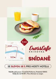 Možnosti snídaně pro hosty v ubytování Hotel Stadion Hradec Králové