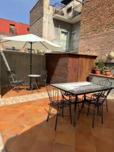 A patio or other outdoor area at La casa del mulino