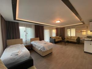 Postel nebo postele na pokoji v ubytování Alanya Bektas Private Villa + 24 fotografií