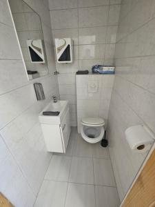 Koupelna v ubytování Apartman Sveti Rok