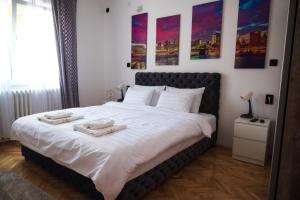 Postel nebo postele na pokoji v ubytování M1-apartments