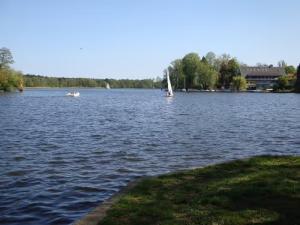 ベルリンにあるFerienwohnung Berlin-Naturの大きな湖