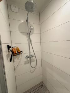 a shower with a shower head in a bathroom at La Grange 1578 - Maison 4 étoiles - Centre Ville - Commerce à Proximité in Obernai +26 photos