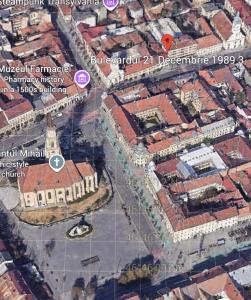 a map of the city of dubrovnickventhventhventhventhventhventhventh at Frank's Studio apartment in the Old Cluj in Cluj-Napoca