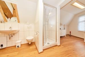 Koupelna v ubytování Schwanenhaus
