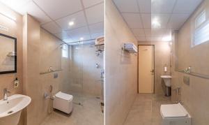 A bathroom at Treebo Rakshitha, Porur