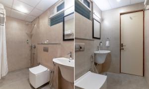 A bathroom at Treebo Rakshitha, Porur
