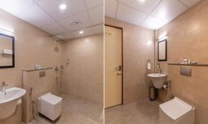 A bathroom at Treebo Rakshitha, Porur