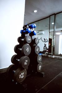 Fitness centrum a/nebo fitness zařízení v ubytování Tranquil Oasis Hotel