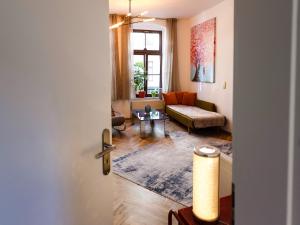 Postel nebo postele na pokoji v ubytování Ferienwohnung Enjoy Gӧrlitz - Parkplatz