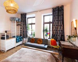 Postel nebo postele na pokoji v ubytování Ferienwohnung Enjoy Gӧrlitz - Parkplatz
