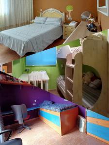 Postel nebo postele na pokoji v ubytování Hospedaje casaAlfredo