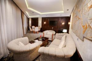 Posezení v ubytování Cairo Taj Hotels & Suites- Mohandessin