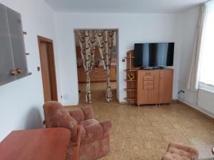 TV a/nebo společenská místnost v ubytování Apartmán Nová Cerekev