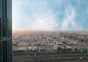 Ein allgemeiner Blick auf Dubai oder ein Stadtblick von der Ferienwohnung aus