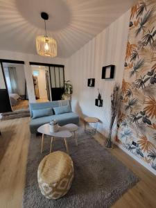 Posezení v ubytování Appartement T2 Frangy