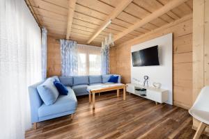 Μια τηλεόραση ή/και κέντρο ψυχαγωγίας στο tatra wooden apartment