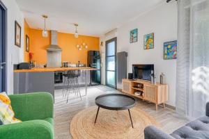 Η κουζίνα ή μικρή κουζίνα στο Superbe studio avec terrasse