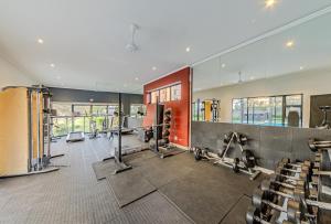 Fitness centrum a/nebo fitness zařízení v ubytování Bloom Modern Apartment