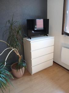 TV a/nebo společenská místnost v ubytování Petit studio tout confort
