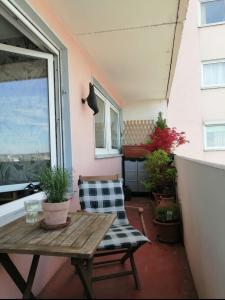 Μπαλκόνι ή βεράντα στο Wohnung im Zentrum mit Ausblick