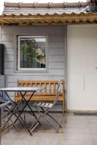 Balkoni atau teres di Logement T1 Baie de Saint-Brieuc