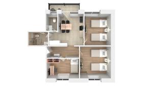 Kuchyň nebo kuchyňský kout v ubytování Luxury Zweibrücken Workers Rooms 2