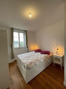 Ένα ή περισσότερα κρεβάτια σε δωμάτιο στο Chalet 1er, bel appartement