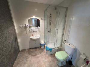 Kúpeľňa v ubytovaní Zajazd Grodzki + 27 fotografií