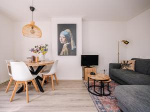 Χώρος καθιστικού στο Zandvoortferienwohnungen