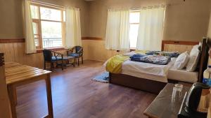 Postel nebo postele na pokoji v ubytování Hotel Gangchen Tabo