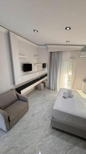 Postel nebo postele na pokoji v ubytování Bar Restorant Hotel Rama