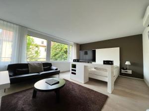 TV a/nebo společenská místnost v ubytování City Apartments + 37 fotografií