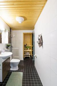 un bagno con un water e un lavandino di Boreal Forest Uittomestari a Rovaniemi