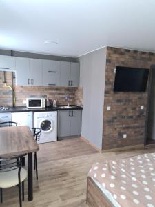 Köök või kööginurk majutusasutuses Apartment on Stefan cel mare 16