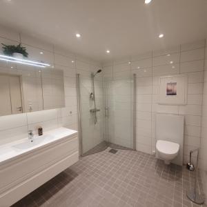 Koupelna v ubytování Arctic view - Sentral apartment with free parking