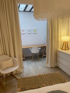 Posezení v ubytování Le cocon de Clara