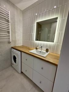 Koupelna v ubytování Apartament Nidzicki