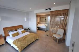 Ένα ή περισσότερα κρεβάτια σε δωμάτιο στο Modern 6 sleeper with seaviews