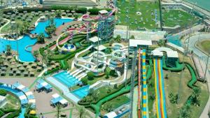 an aerial view of a water park at Four Islands - Pozzuoli in Pozzuoli