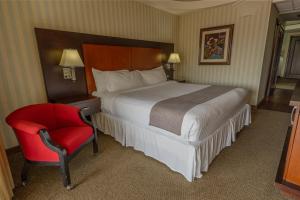 Giường trong phòng chung tại Hotel Plaza San Martin