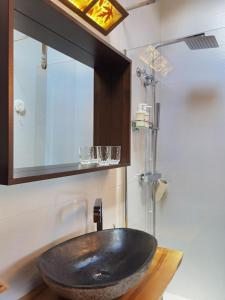 Kúpeľňa v ubytovaní Hotel Eigón