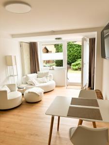 Posezení v ubytování Ferienwohnung Fröhlich