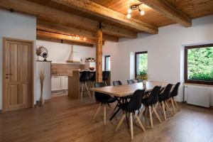 Kuchyň nebo kuchyňský kout v ubytování Apartman Rujka