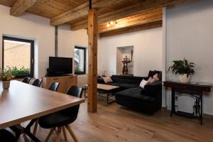 TV a/nebo společenská místnost v ubytování Apartman Rujka