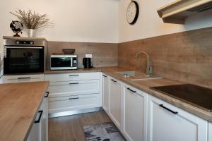 Kuchyň nebo kuchyňský kout v ubytování Apartman Rujka