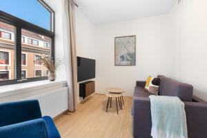 Posezení v ubytování Apartment Kongens gate Kvadraturen