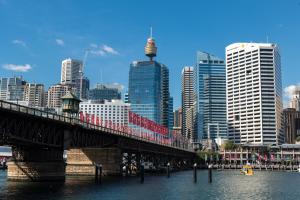 Nespecifikovaný výhled na destinaci Sydney nebo výhled na město při pohledu z penzionu