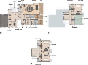a floor plan of a house at Suite Villa Curation Atami Momoyamagaen in Atami